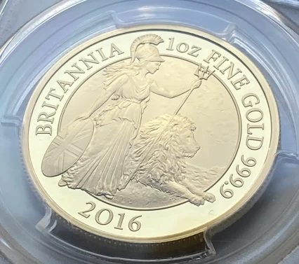 2016年 イギリス 100ポンド金貨(純金31.21g) ブリタニア PR70DC PCGS 堂々最高鑑定品!