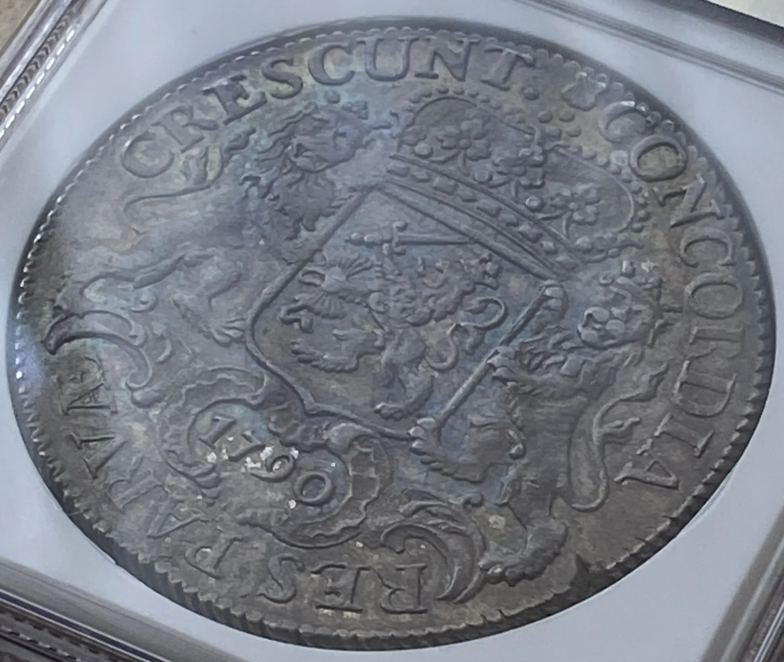 1790年 オランダ ユトレヒト 1デュカトン銀貨 シルバーライダー MS61 NGC! - 画像 (4)