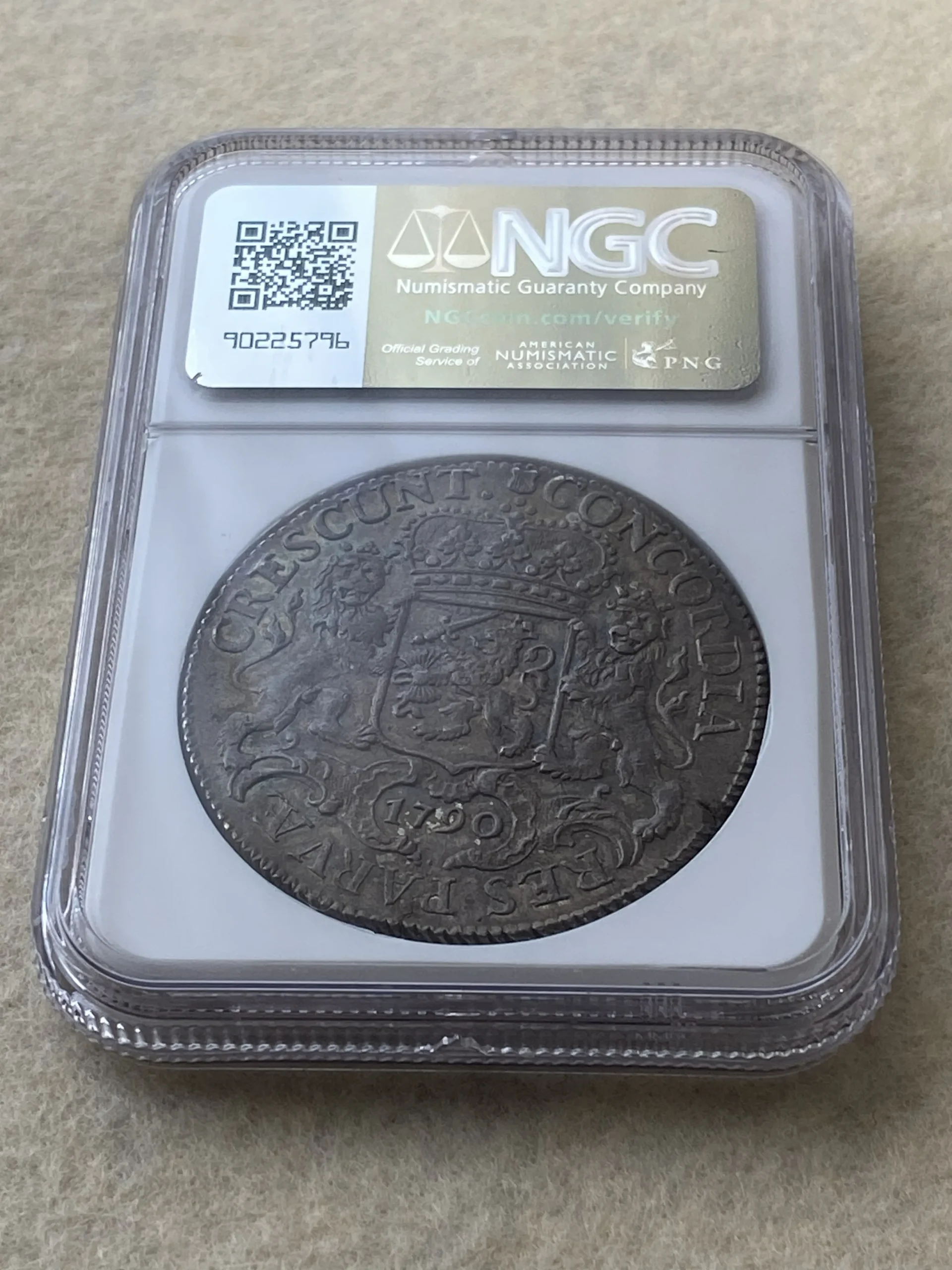 1790年 オランダ ユトレヒト 1デュカトン銀貨 シルバーライダー MS61 NGC! - 画像 (5)