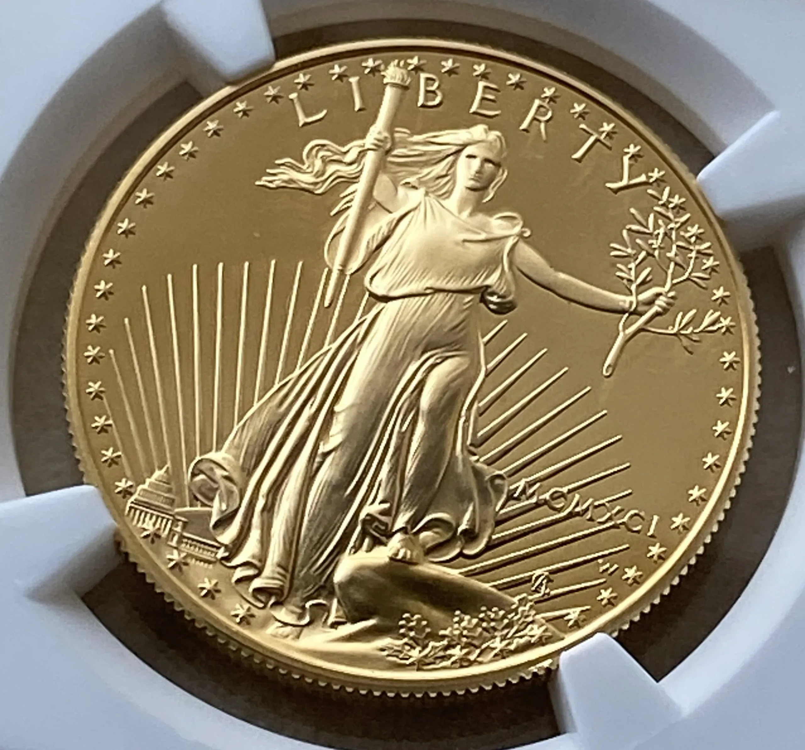 【地金価格∔10%以下】1991年 アメリカ 50ドルプルーフ金貨(純金換算31.1g) PF70UC NGC 堂々最高鑑定品!