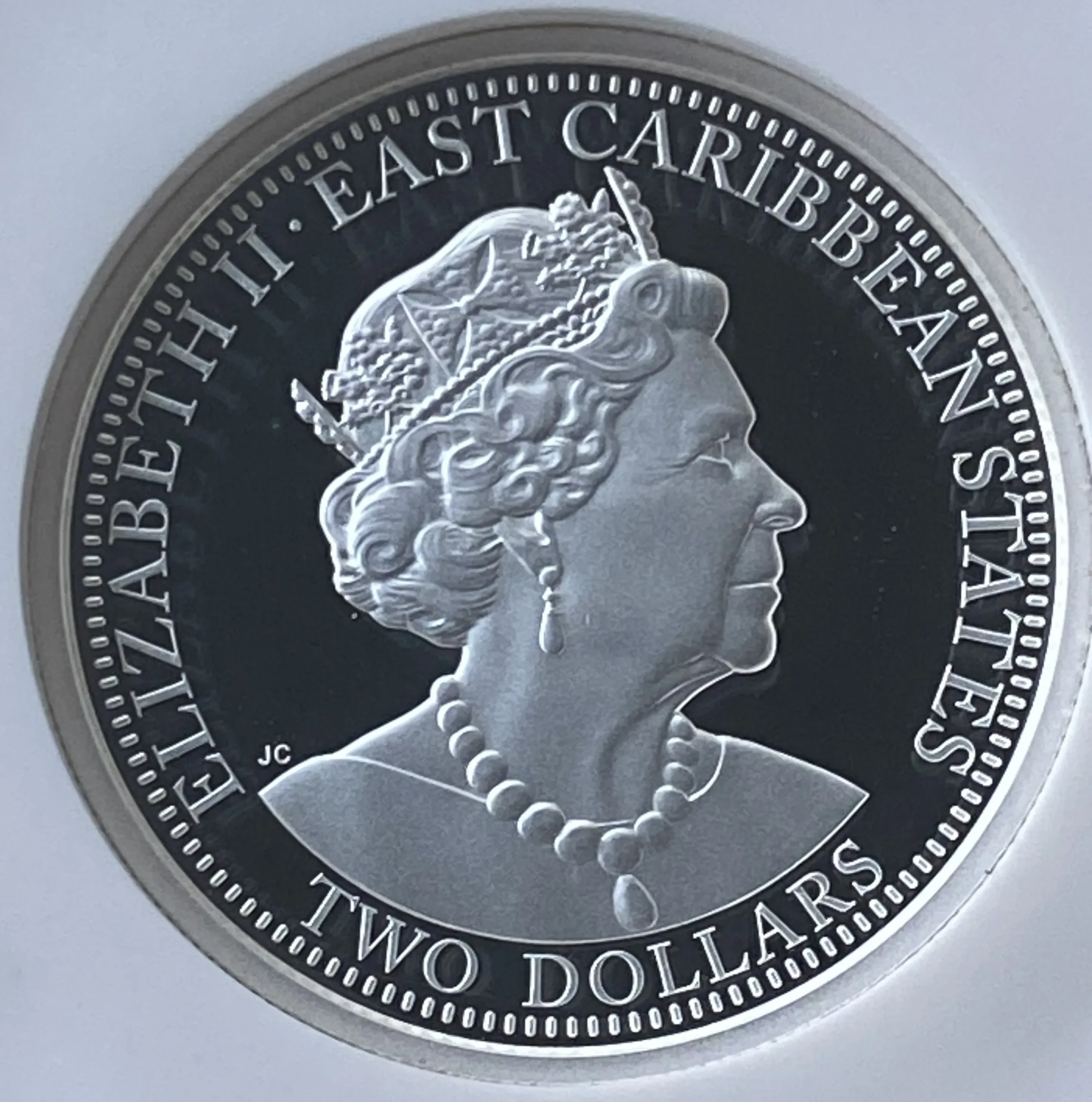 2021年 東カリブ諸国 2ドルプルーフピエフォー銀貨 シルバー・ダラー・ガール PF70UCかつFDI サインラベル NGC 堂々最高鑑定品! - 画像 (6)