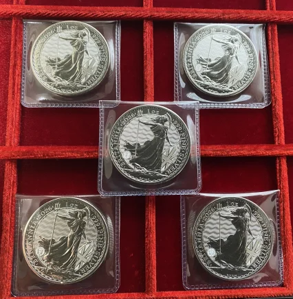 2026年 イギリス 2ポンド銀貨（純銀1オンス）× 5枚  ブリタニア ロイヤルミント！