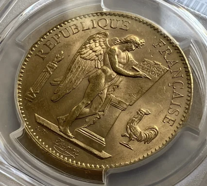 1906年 フランス 100フラン金貨 自由の天使（ジェニー） MS64 PCGS、NGC含め準最高鑑定品！