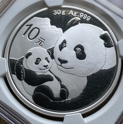 2019年 中国 10元銀貨(純銀30g) パンダ銀貨 瀋陽造幣局(Y)打刻 童芳直筆サインラベル入り MS70 NGC 堂々最高鑑定品!
