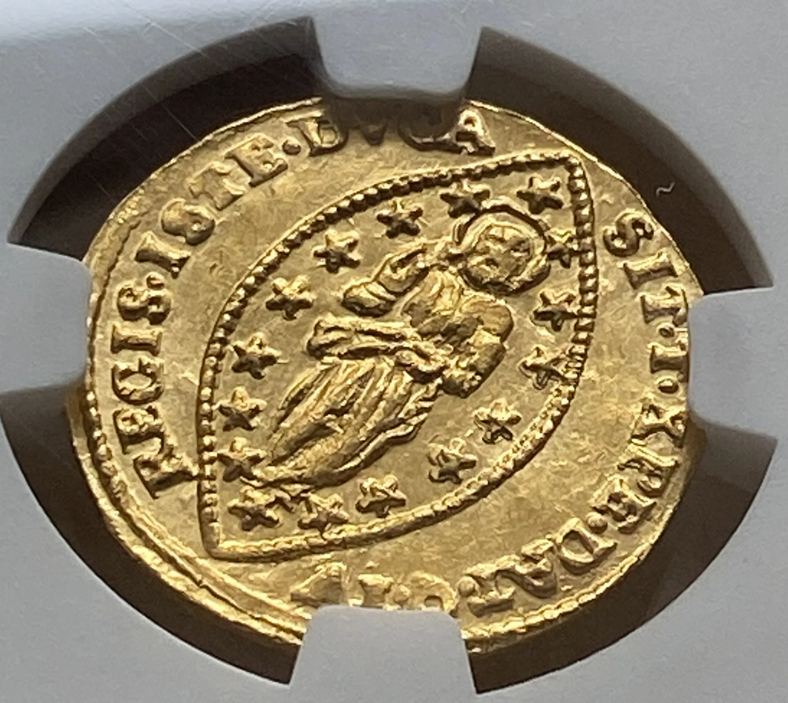 1779-1789年 イタリア ヴェネツィア共和国 ゼッキーノ金貨 ドージェ・パオロ・レニエル MS64 NGC 鑑定品! - 画像 (5)