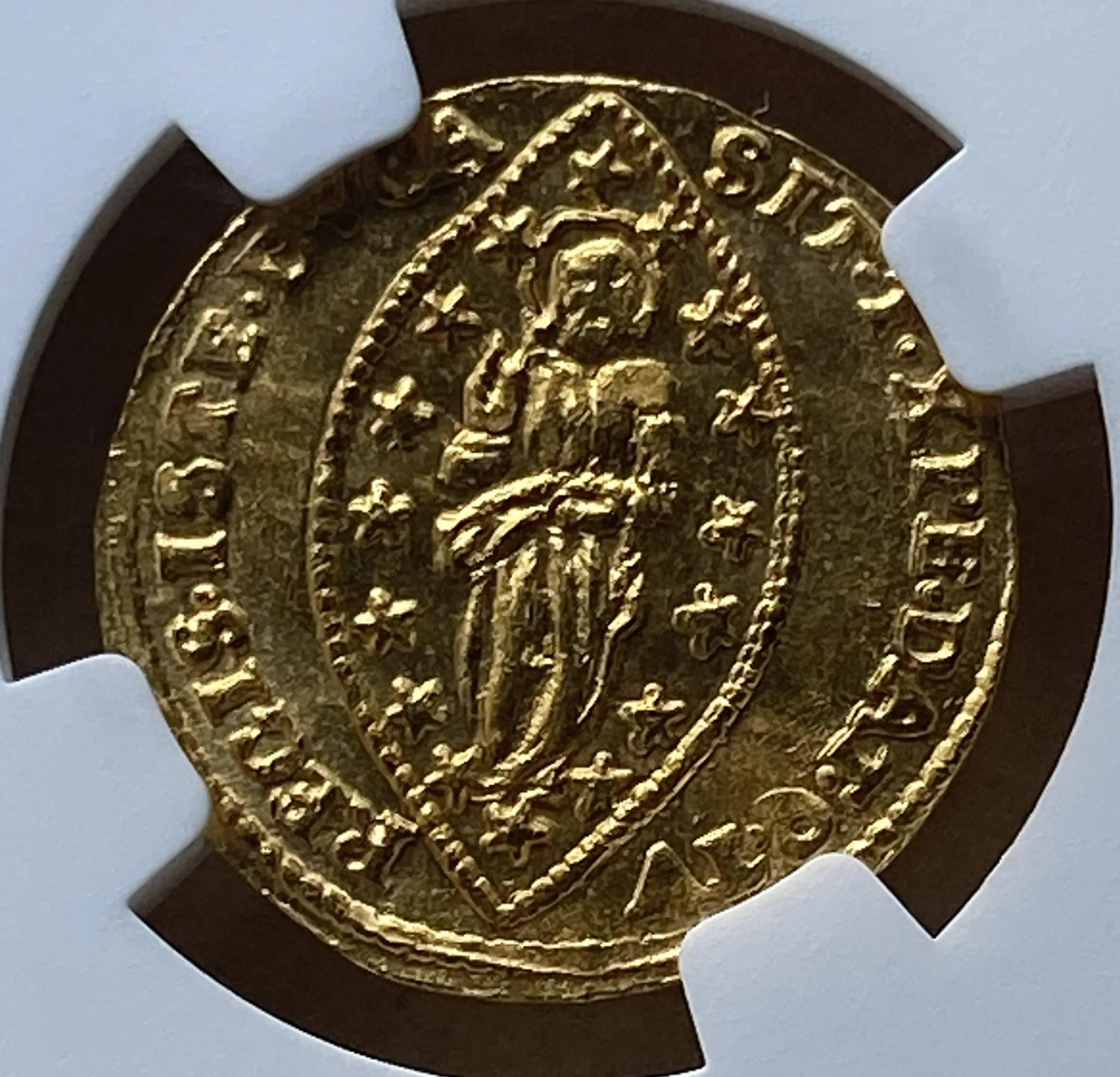 1779-1789年 イタリア ヴェネツィア共和国 ゼッキーノ金貨 ドージェ・パオロ・レニエル MS64 NGC 鑑定品! - 画像 (7)