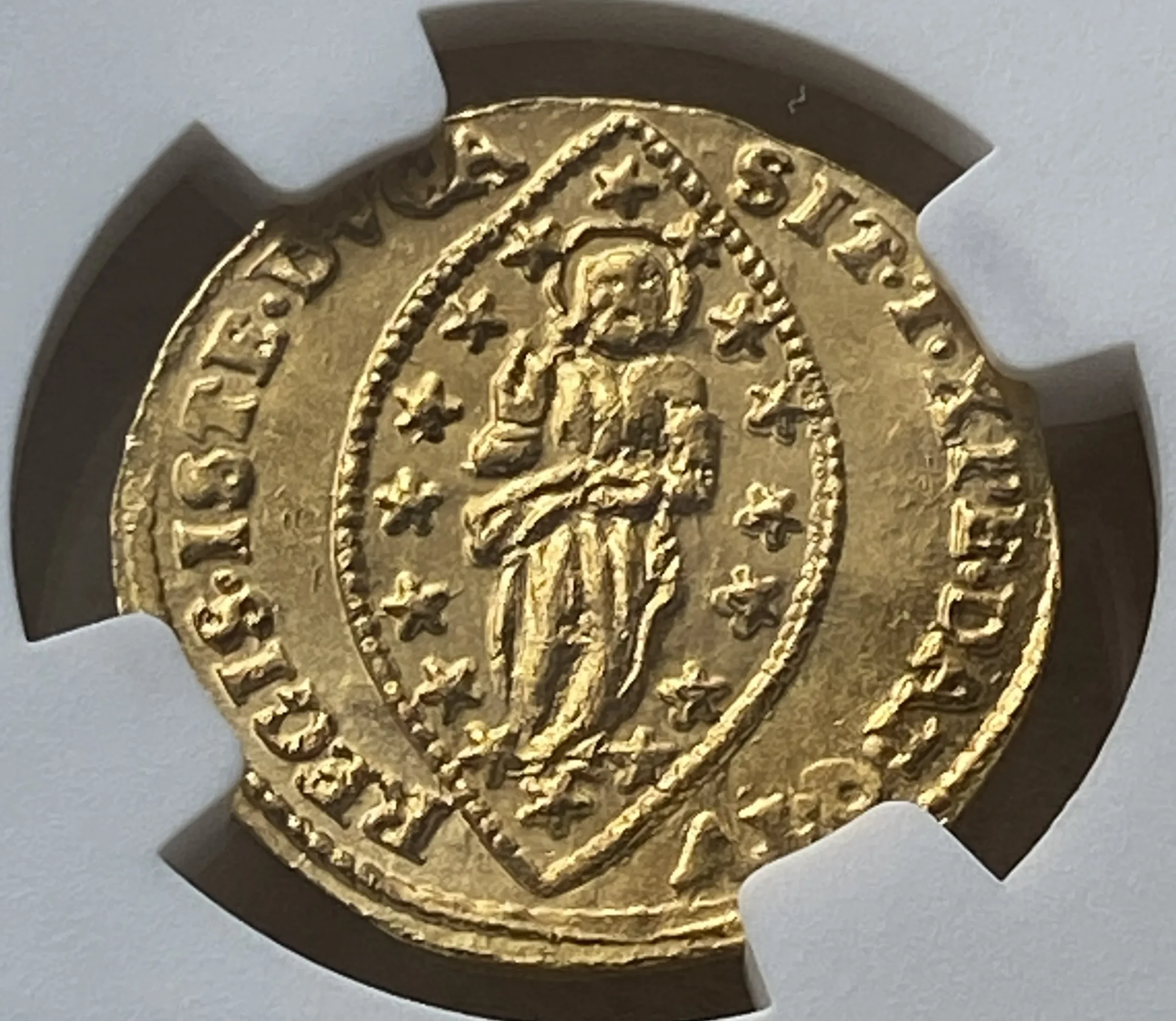 1779-1789年 イタリア ヴェネツィア共和国 ゼッキーノ金貨 ドージェ・パオロ・レニエル MS64 NGC 鑑定品! - 画像 (8)
