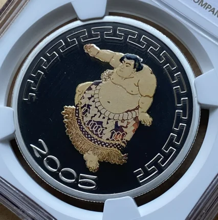 2005年 モンゴル 500トゥグリク銀貨 歴代横綱シリーズ「不知火（Shiranui）」カラー加工 NGC PF69 ULTRA CAMEO 準最高鑑定品！