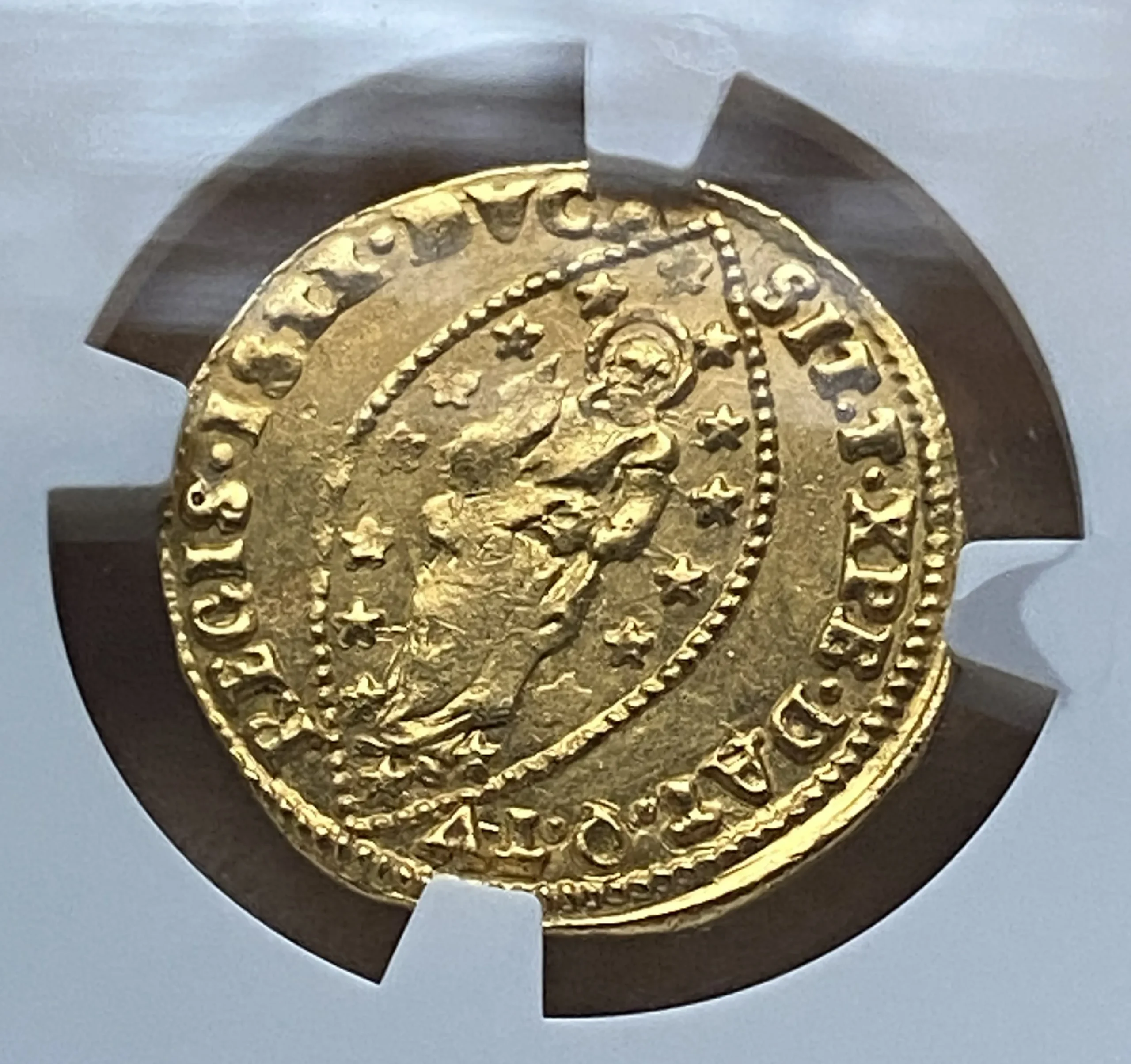 【フリマアプリ併売中(商品説明文一読下さい。)】1763-1778年 ヴェネツィア共和国 アルヴィーゼ・モチェニーゴ4世 ゼッキーノ金貨 NGC MS64! - 画像 (5)