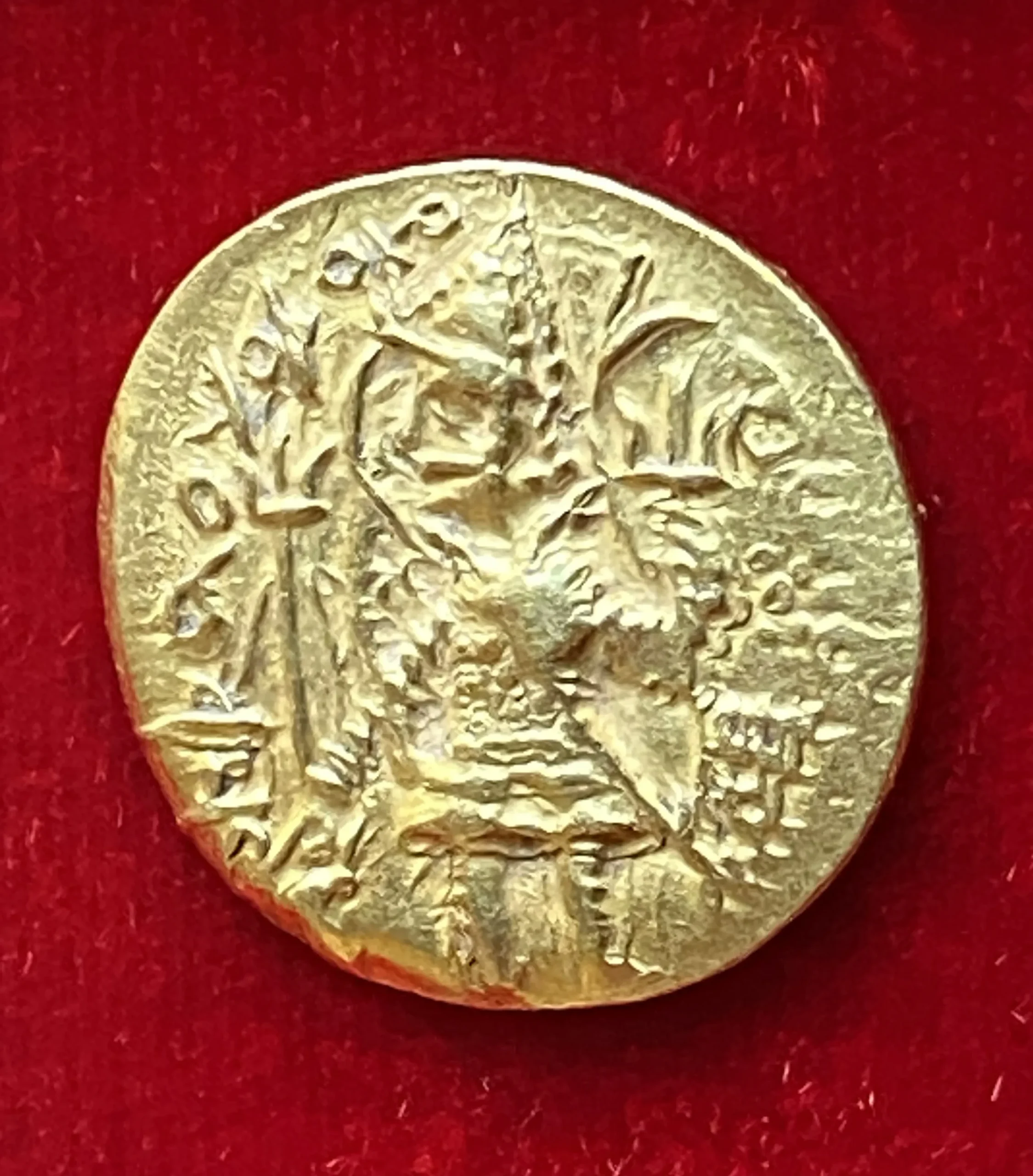 インド クシャーナ朝 ヴァスデーヴァ1世 ディナール金貨(7.72g) 190-230年 シヴァ神意匠 稀少古代金貨! - 画像 (3)