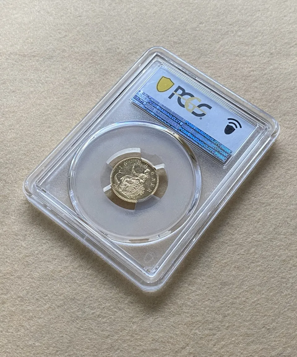 【フリマアプリ併売中(商品説明文一読下さい。)】1890年 デンマーク クリスチャン9世 10クローネ金貨 ヨーロッパの舅 PCGS MS62! - 画像 (6)