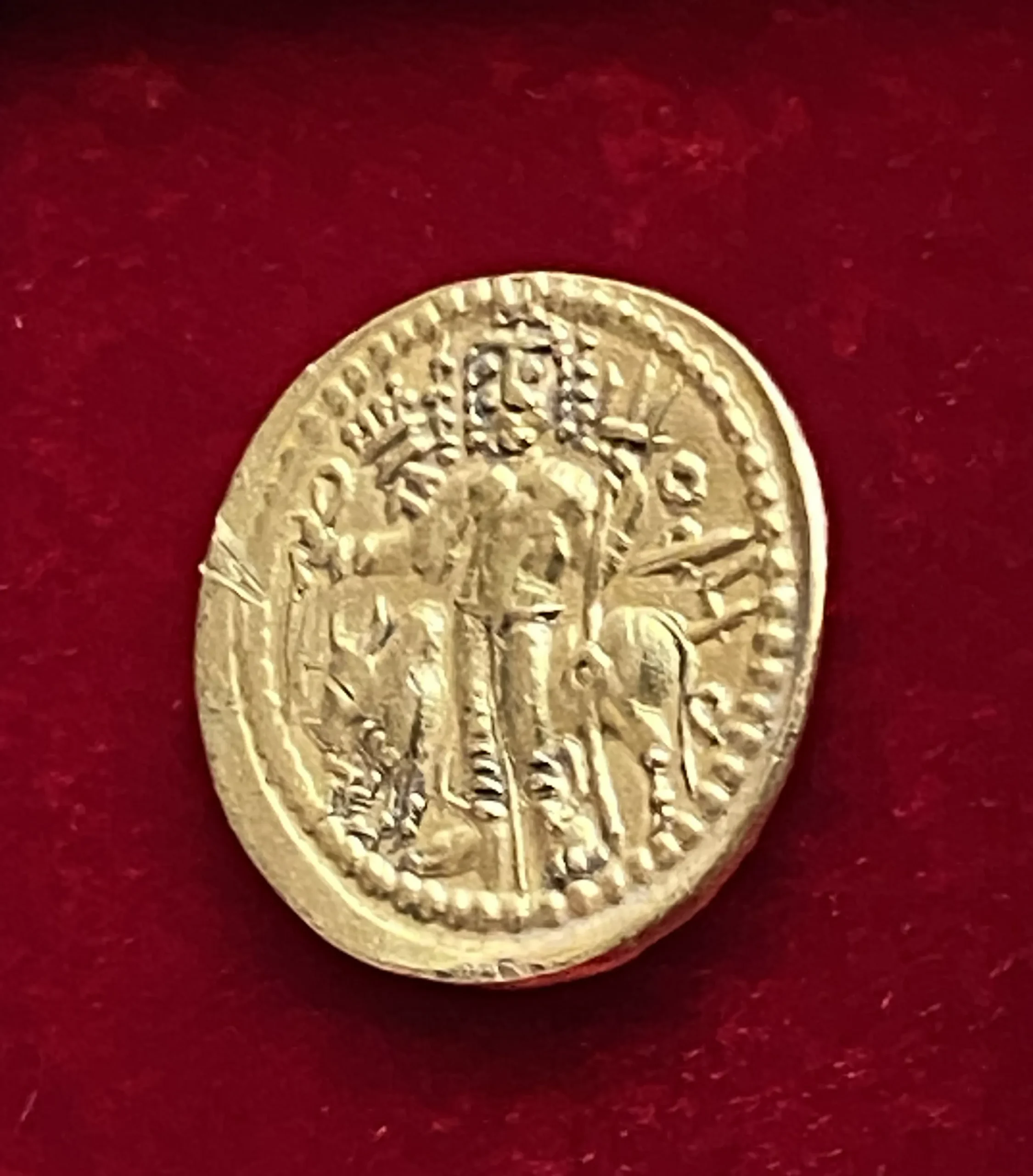 インド クシャーナ朝 ヴァスデーヴァ1世 ディナール金貨(7.72g) 190-230年 シヴァ神意匠 稀少古代金貨! - 画像 (8)